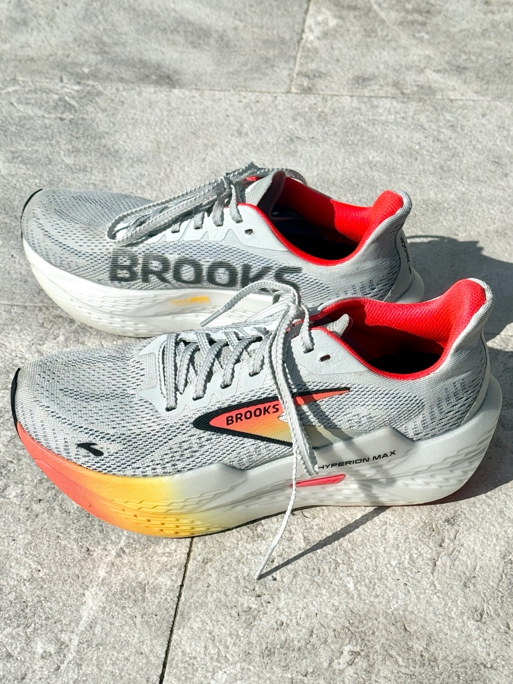 Brooks Hyperion Max 2 Women’s Running Shoes - Size 8 (Grey/Orange Gradient)